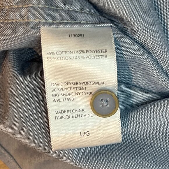 WEATHERPROOF Men's Shortsleeved Button Up Shirt Size Large 55% Cotton - Picture 8 of 9